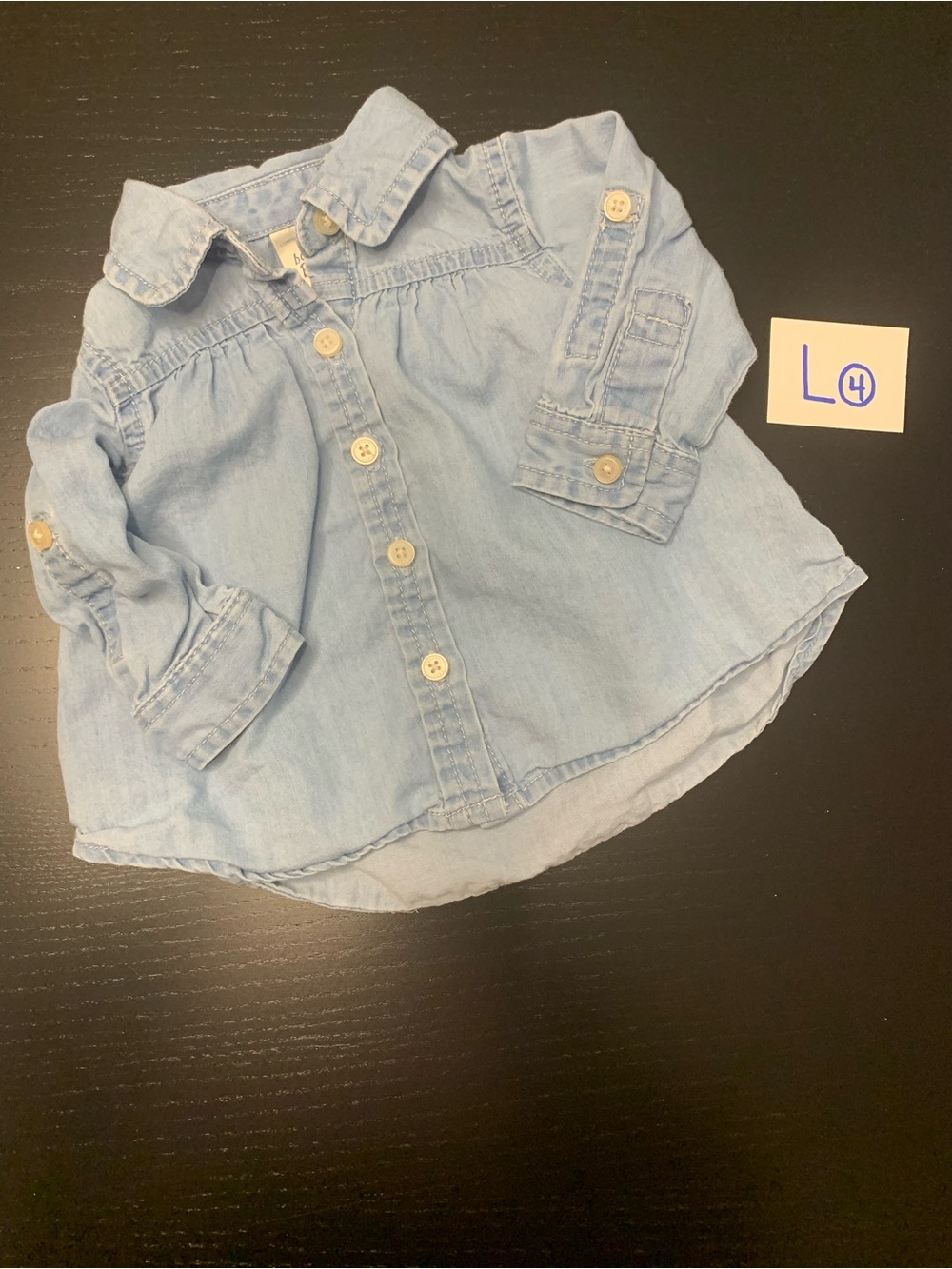 ⭐️2/$8.00⭐️ OshKosh B’Gosh 3m Denim Blouse